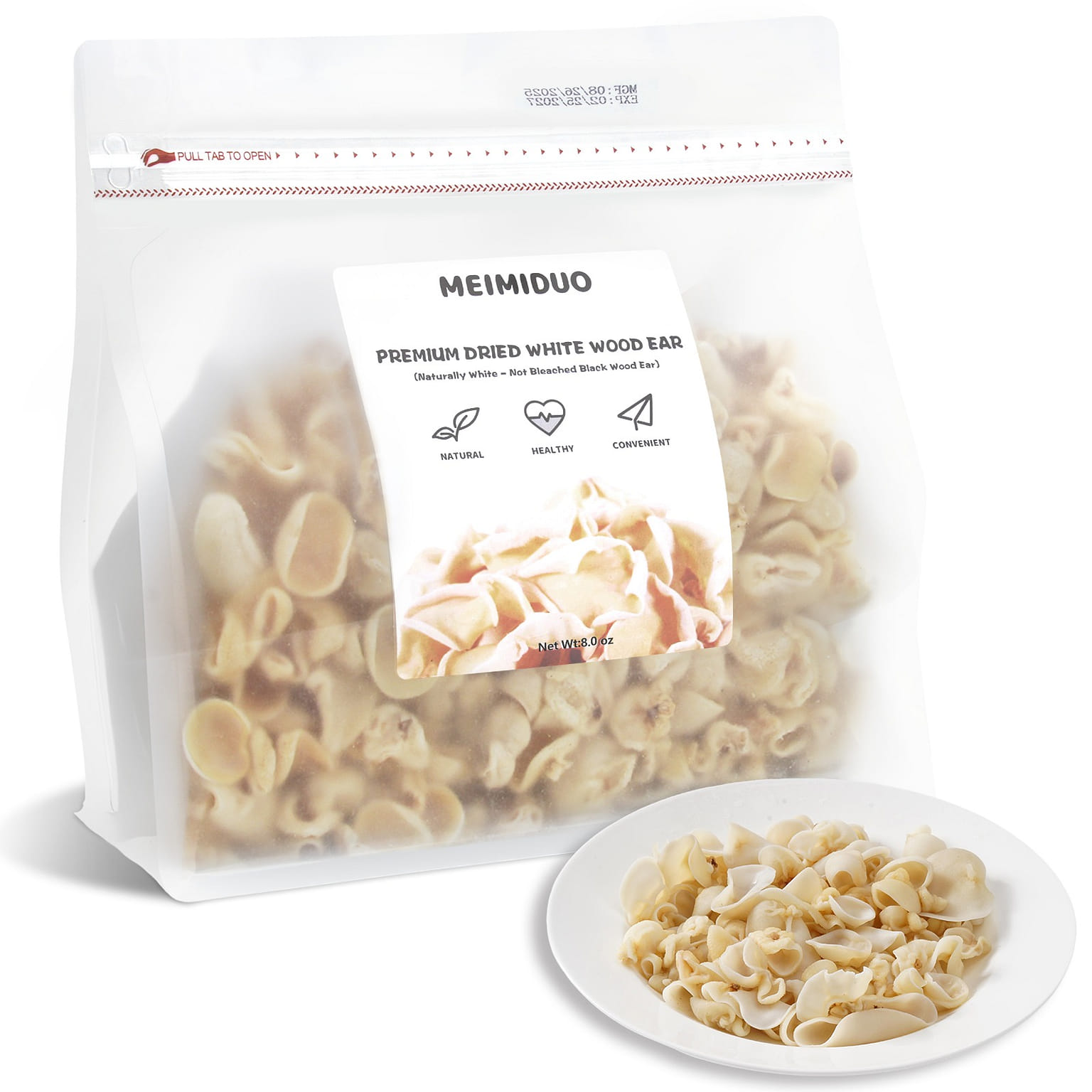 Dried White Wood Ear Mushrooms 8oz (227g) 23.99 count
