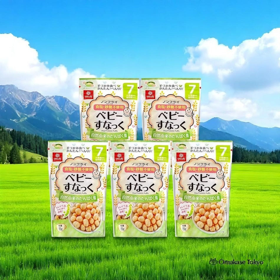 Hakubaku Baby Snack Pea Protein Puff 15gx5bags 120 กรัม