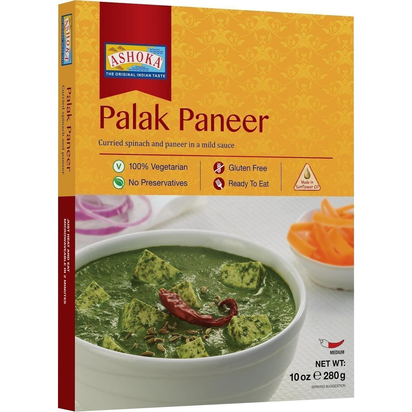 Ashoka Palak Paneer (Ready-to-Eat) , 10 oz box 10 盎司