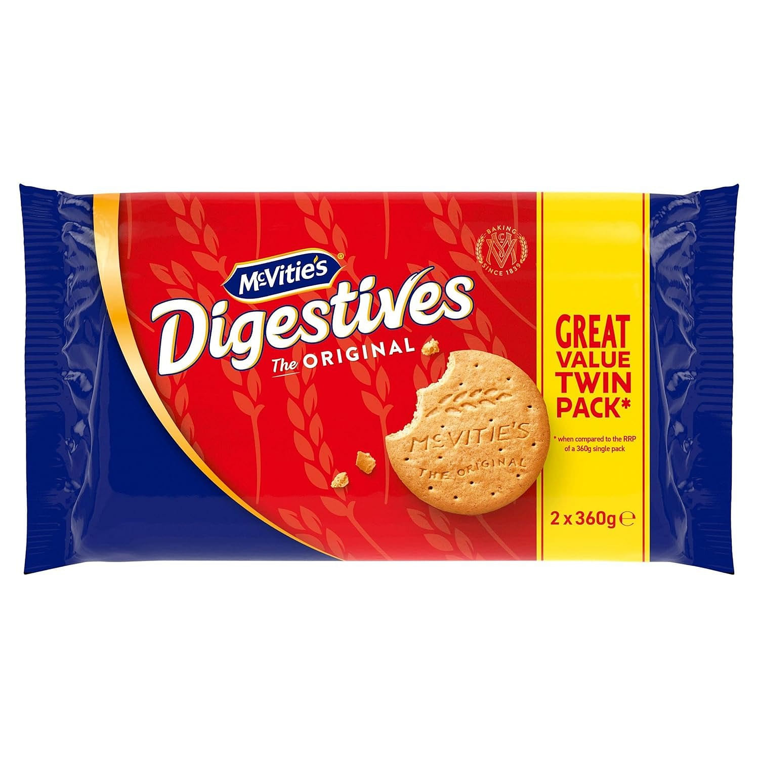 McVitie's Digestives The Original, Twin 2 x 360g 1 pack