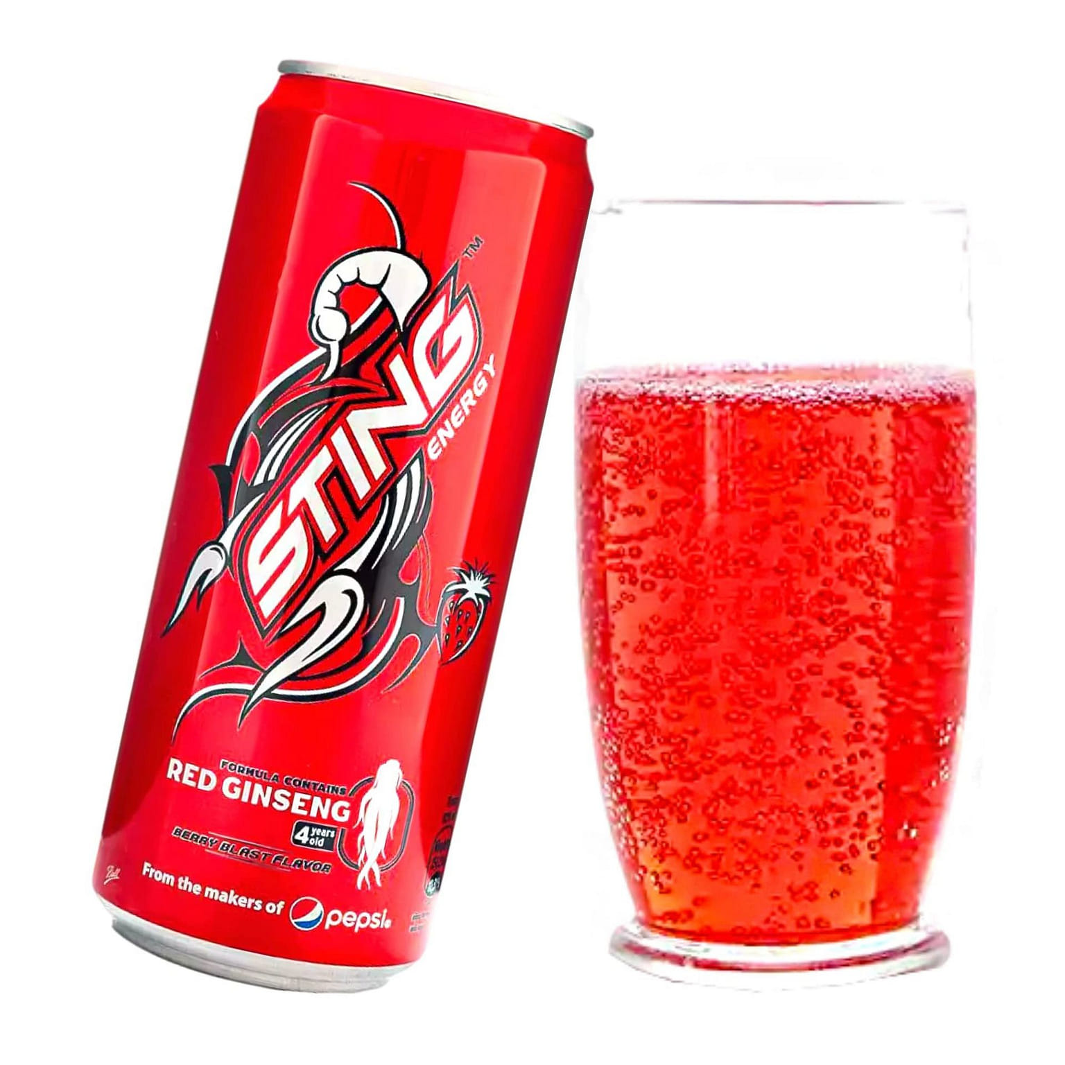 Sting Energy Drink Red Ginseng, Strawberry 1 CANS 320 밀리리터