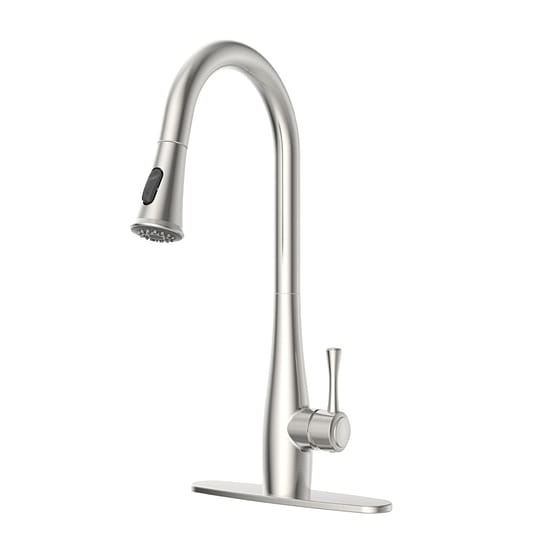 weee_grocery_Single-Handle Pull Down Sprayer Kitchen Faucet in Brushed Nickel 5.49 lb