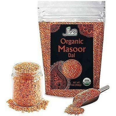 Jiva Organics Masoor Dal (Red Lentil) - 2 lbs 2 파운드