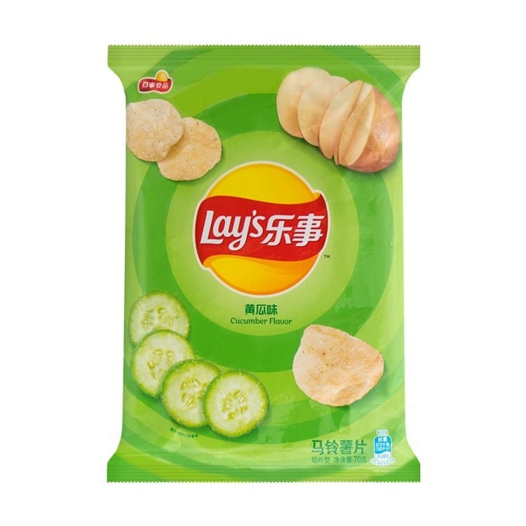 Lays Potato Chips (Cucumber Flavor) 70 그램
