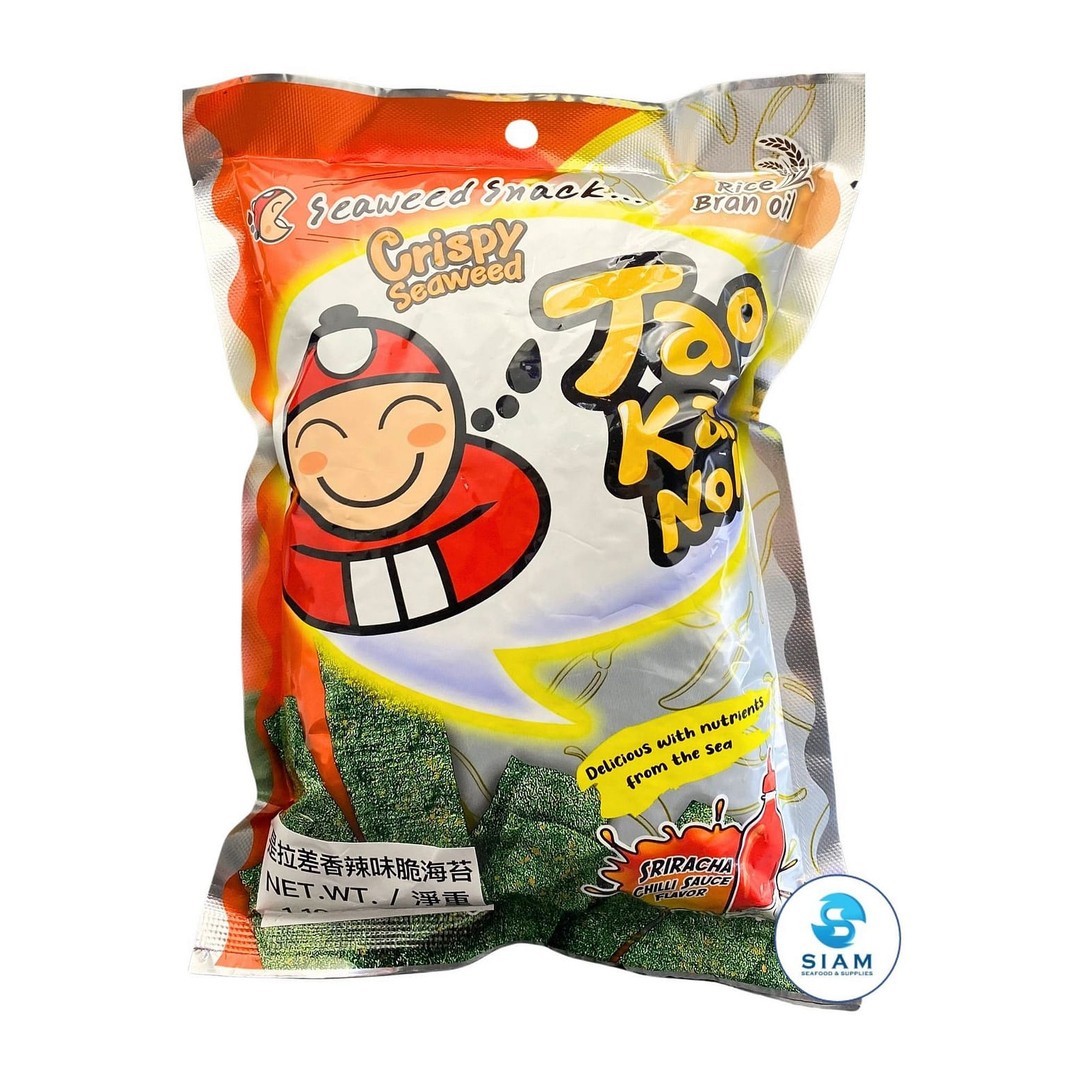 Tao Kae Noi Crispy Seaweed Thai Snack, Sriracha Flavor 1.1 盎司