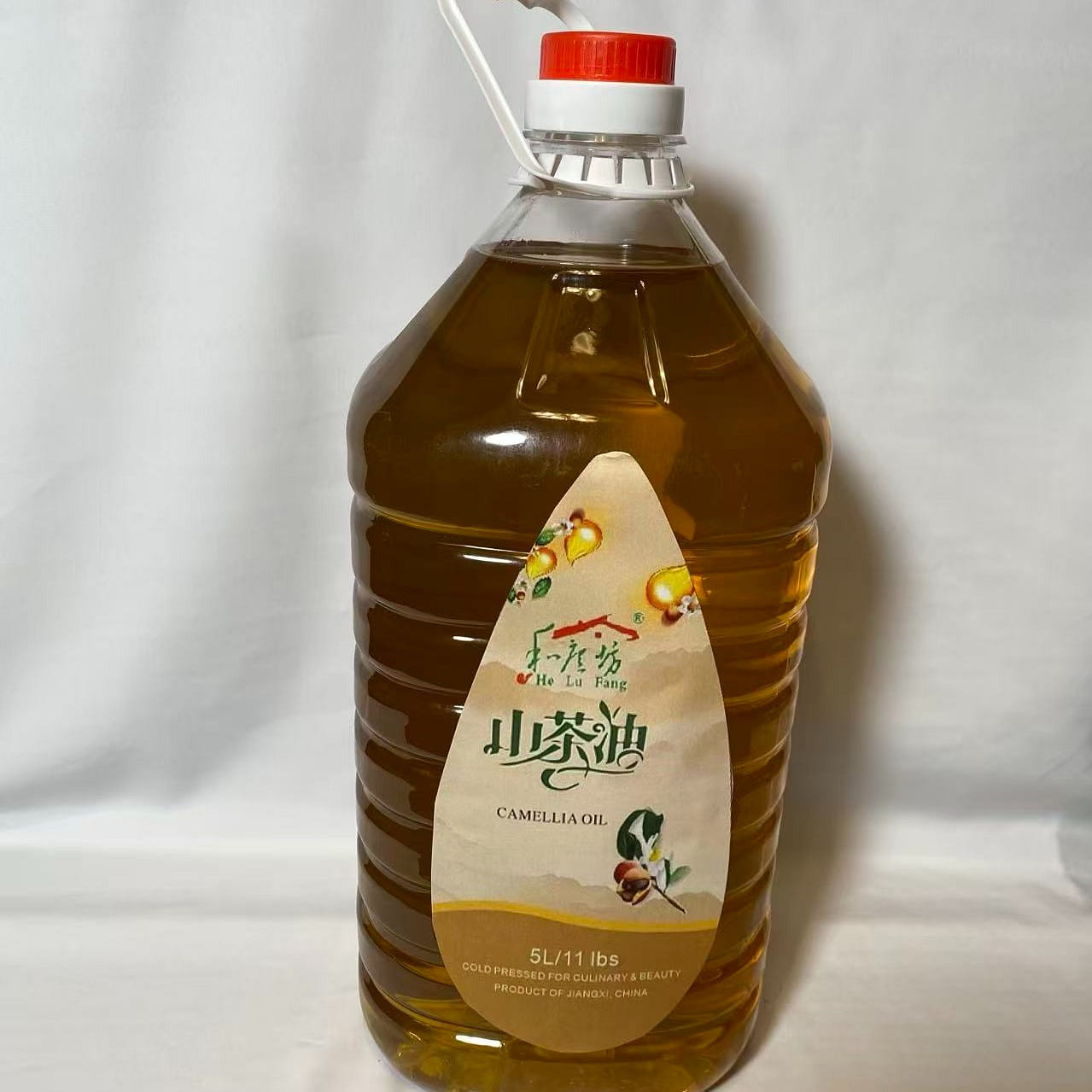 He Lu Fang Organic Camellia Oil - 5L Family Pk 169 oz