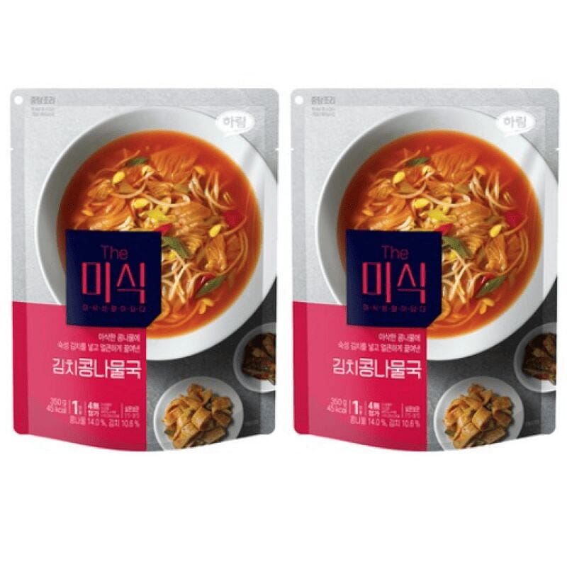 [한국 직배송] 더 미식 김치콩나물국 350g, 2개 700 그램