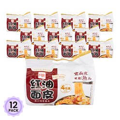 [BJ] Broad Noodles (Sour & Hot Chili Oil) 1 bag 420 g*12 pack