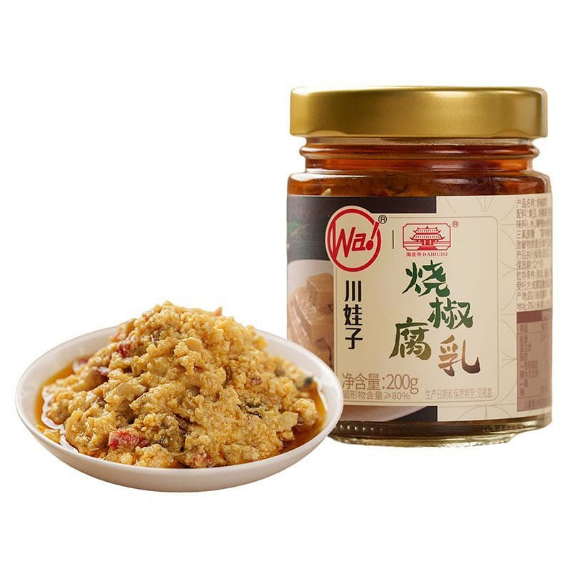 川娃子烧椒腐乳豆腐乳下饭菜拌饭拌面辣椒腐乳200g 200 克