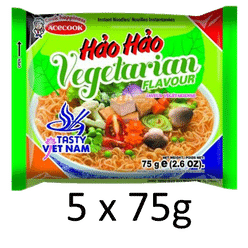 Acecook Hao Hao vegetarian instant noodles pack of 5 1 each