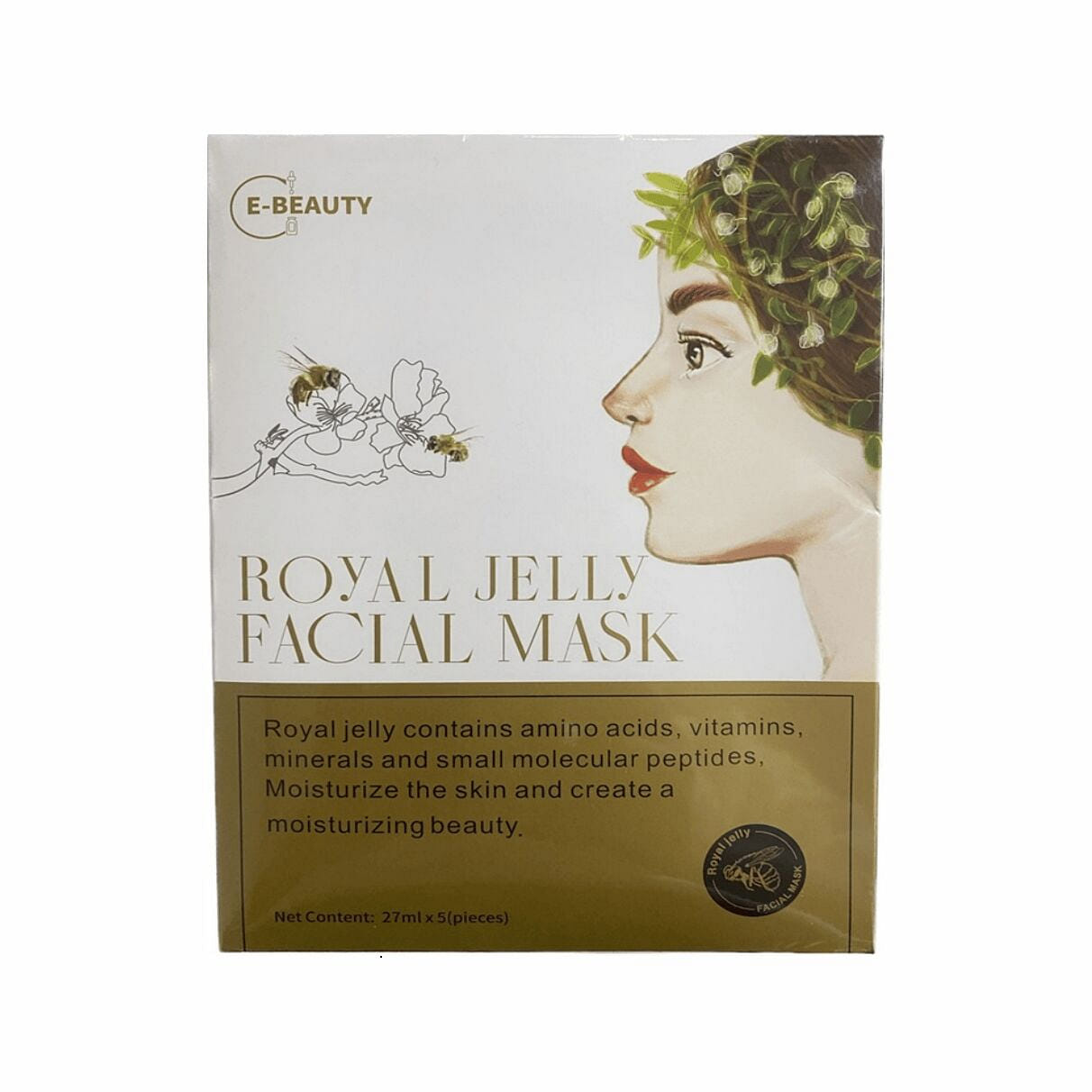 E-Beauty 蜂王浆保湿滋养面膜 5 片一盒 1 盒