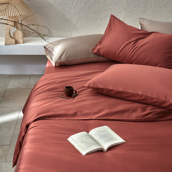 LULLABUY Cotenrra Gemstone Luxe Bedding Set Garnet Glow Queen Size 2000 グラム
