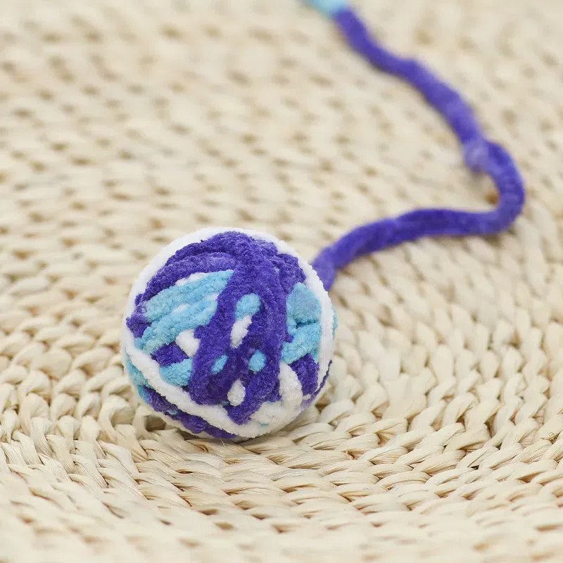 梦幻毛线球(梦幻海蓝) 猫咪啃咬互动玩具 宠物用品 1 个