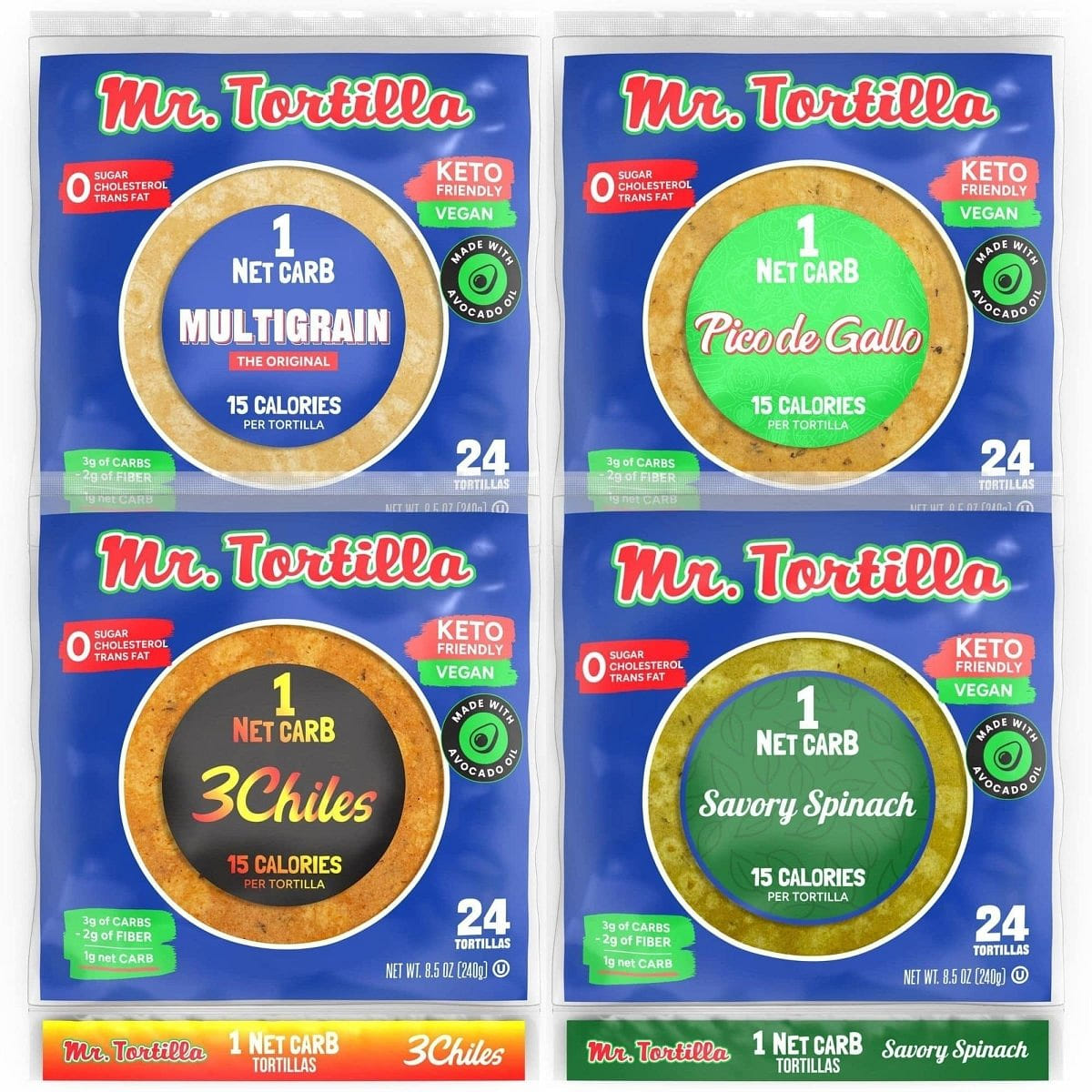 1 Net Carb Tortilla Variety Pack Variety 1 ๊ฐ