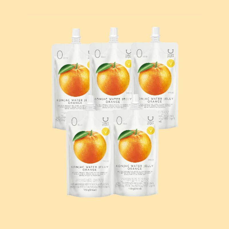 Oliveyoung 0kcal Orange Flavor Konjac Jelly 5 개
