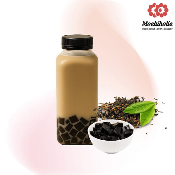weee_freshgourmet_Grass Jelly Milk Tea 16oz 1 each