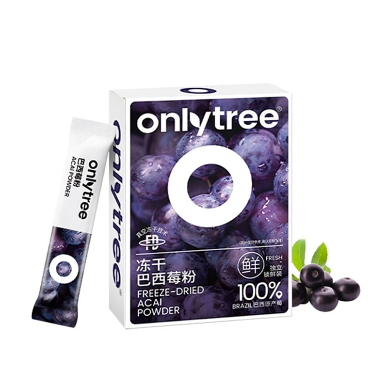 Onlytree 동결건조 순수 아사이베리 분말 안토시아닌 과일 & 채소 음료 35 g