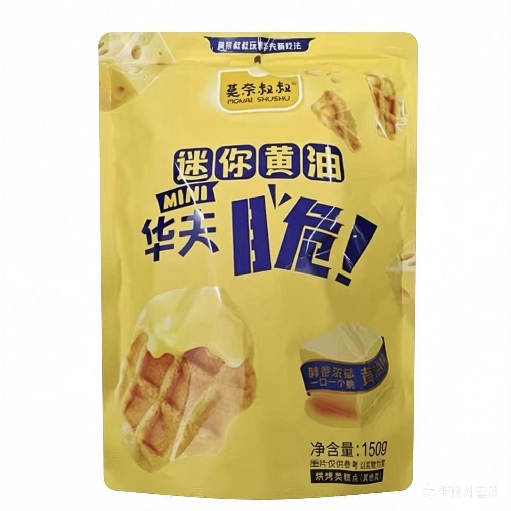 Monaji Shushu Mini Butter Waffle Crispy Cookies 15 1 each