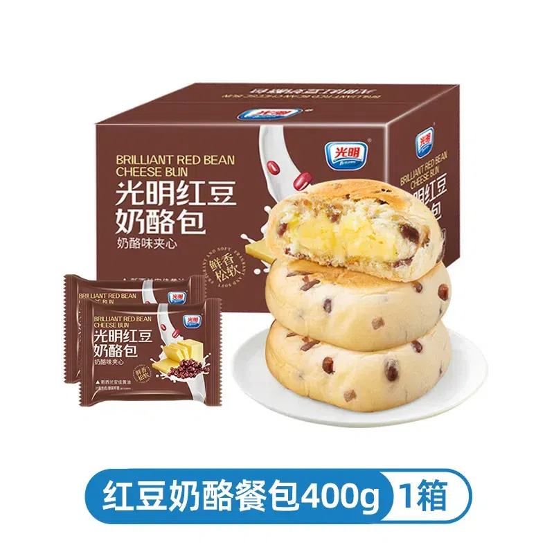 Bright Red Bean Cream Cheese Bun 400g 400 g