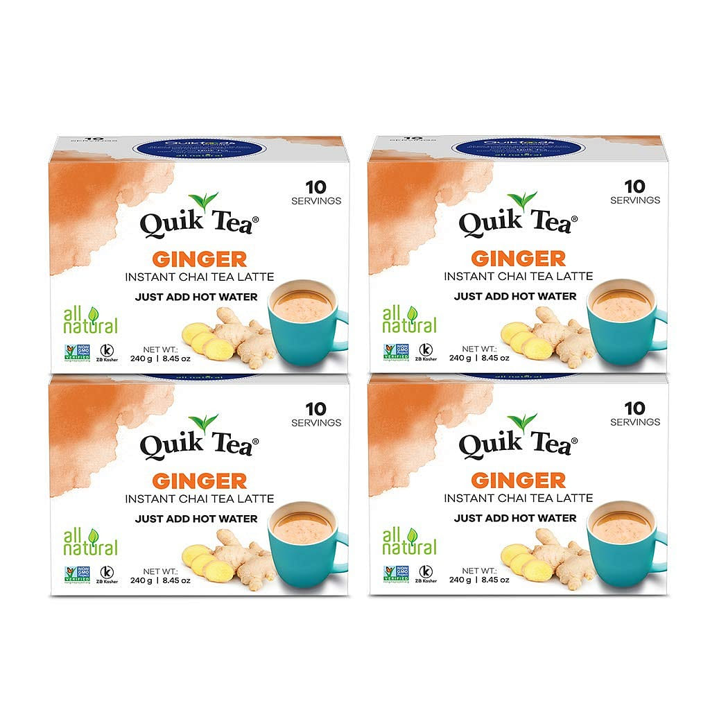 QuikTea Chai Latte Ginger 10ct-(Pack of 4) 4 box