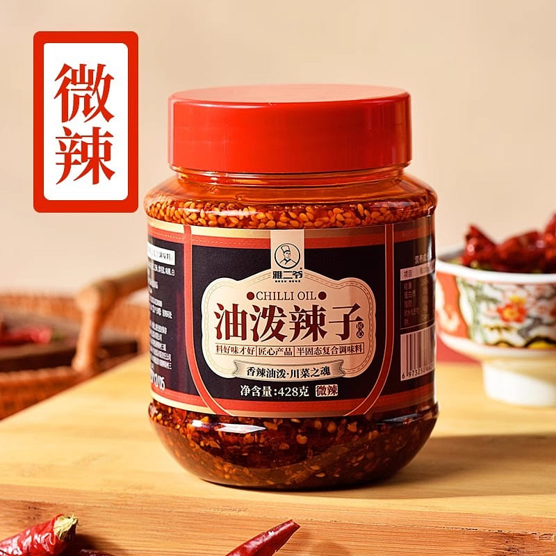 Ya Er Ye Sichuan Chili Oil Splashed Chili 428g per 428 그램