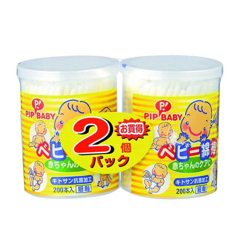 PIPBaby Tăm bông em bé 200 miếng * 2 miếng 1 phần