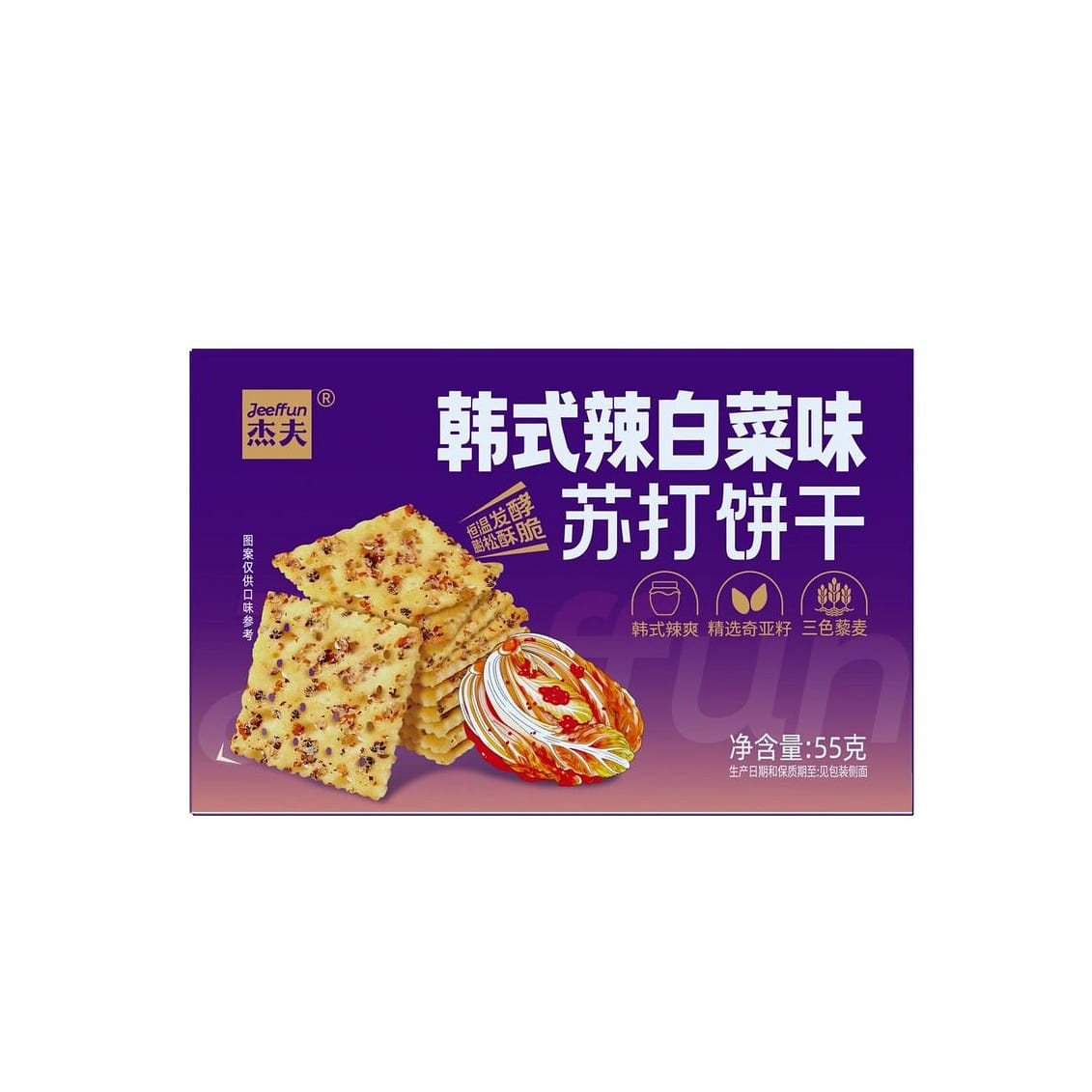 韩式辣白菜味杰夫苏打饼干休闲解馋零食55g 55 克