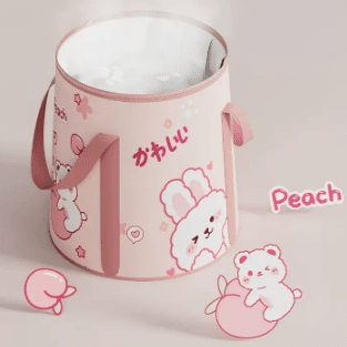 Guxu Portable Folding Foot Soak Bucket Warm Heart Warm Feet Pink color heighten 1 cái