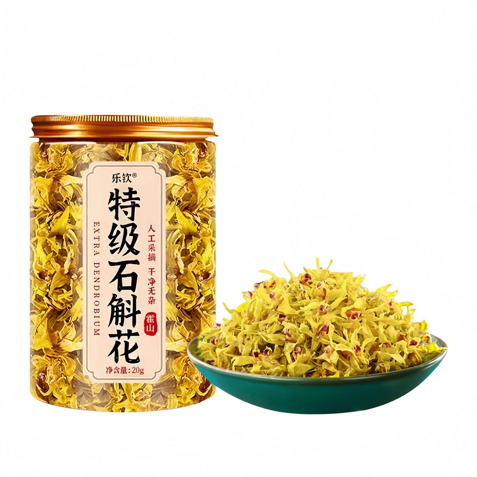 Leqin Dendrobium Flower Dried Flowers 20g*1 Jar 20 g