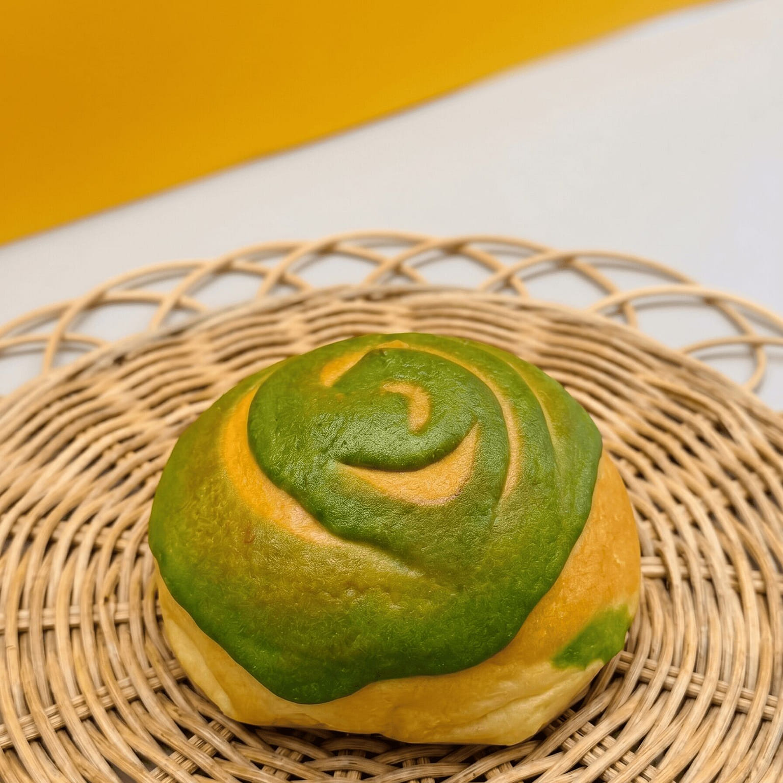 Green Tea Milk Cream Red Bean Mochi Bread 1 each