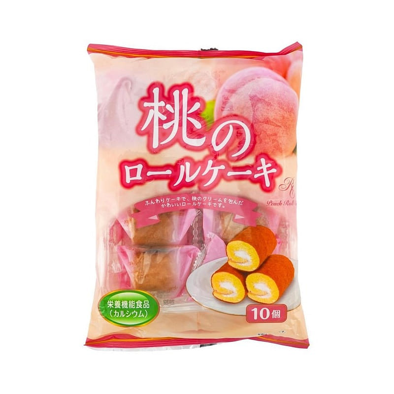 Yamauchi Confectionery Roll Cake peach 140 그램