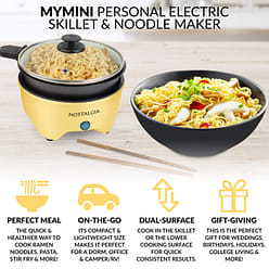 Mini Personal Electric Skillet & Rapid Noodle Maker, Perfect For Healthy Keto 1 each