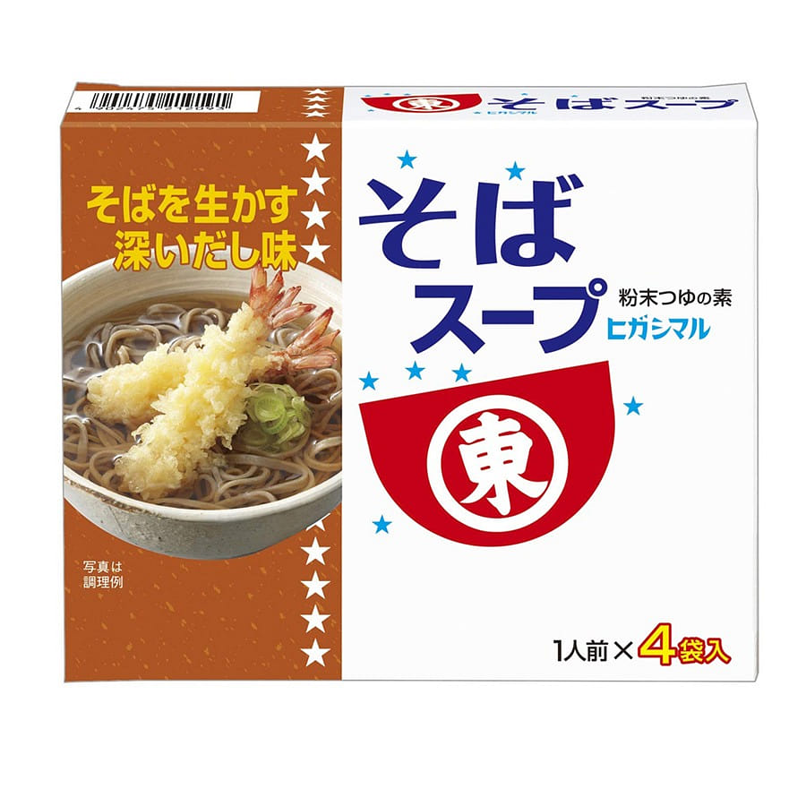 【日本直郵】日本東丸字 蕎麥麪 粉末鮮醬湯素 方便快捷開袋即食 1人份*4袋入/ 1 盒