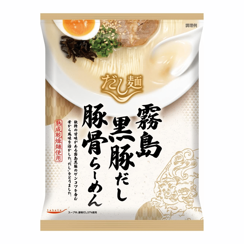 TABETE Kirishima Black Pork Bone Base Flavor Dried Ramen 100 กรัม