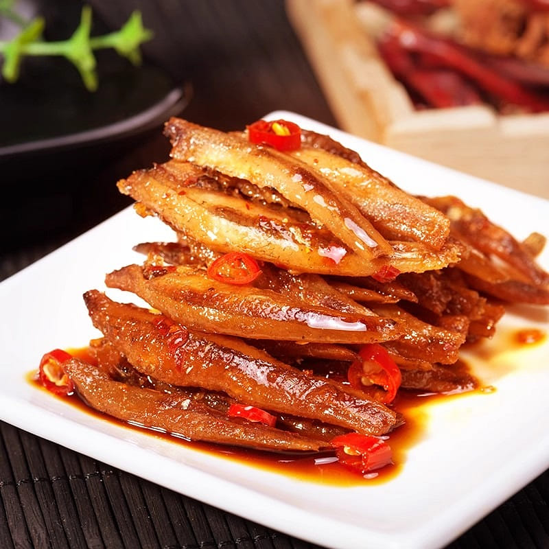 Xian Ge Fish Zai Spicy Dried Fish 10g*8 packs 80 그램
