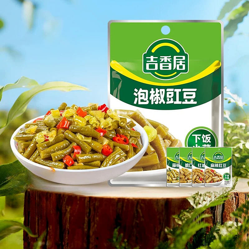 Jixiang Ju Spicy rice sour beans 80g/ bag 1 อัน