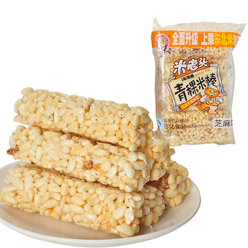 Milaotou highland barley rice stick sesame flavor coarse grain rice crisp 150 กรัม