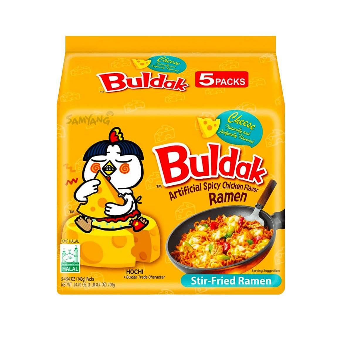 Samyang Buldak Cheese Stir-Fried Ramen (5-Pack) - Cheese 1 개