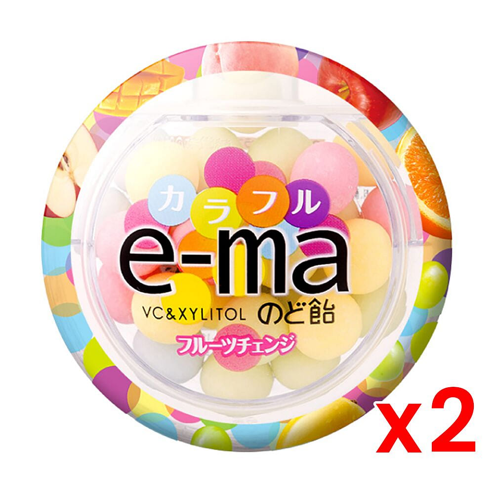UHA E-ma Throat Candy Container Fruit 33gx2 1 box
