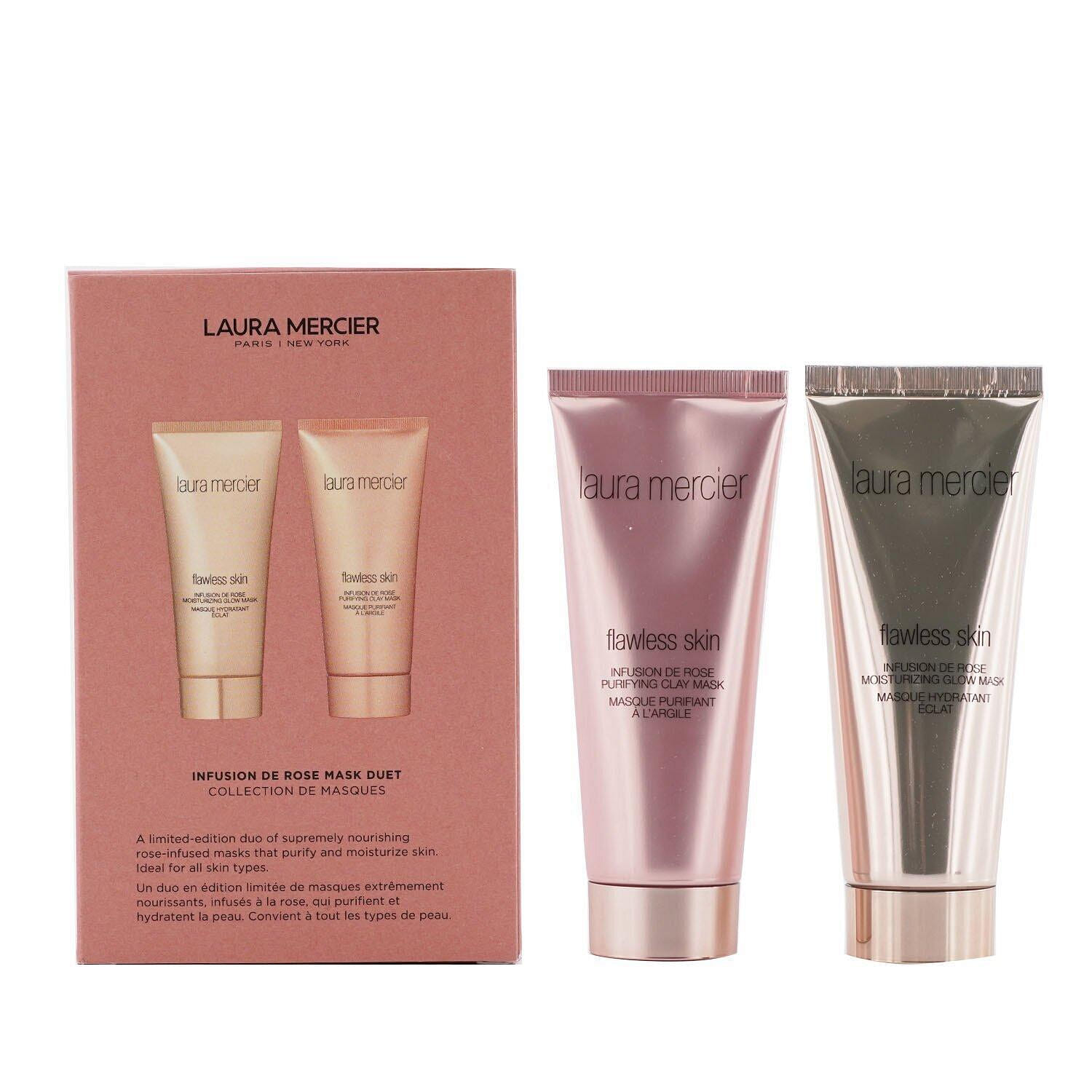 Laura Mercier Infusion De Rose Mask Duet Set: x Flawless Skin Infusion De Rose Moisturizing Glow Mask - g/.oz + x Flawless Skin... 2pcs 2 개