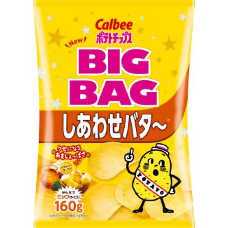 Calbee Big Bag Potato Chips Happy Butter 160g 1 개