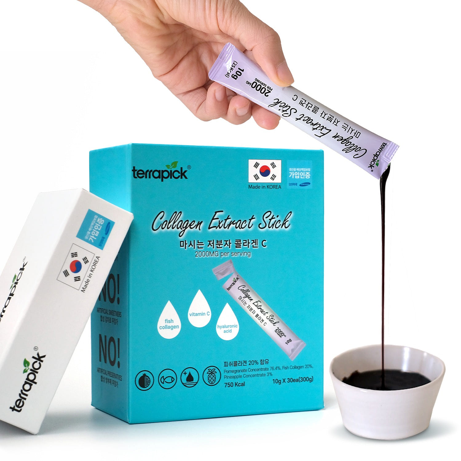 TERRAPICK Collagen Extract Stick 10g X 30 ea. 2000mg of fish collagen in one 300 มิลลิลิตร