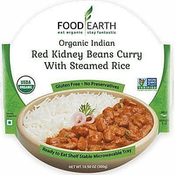 Food Earth Organic Red Kidney Beans Curry with Steamed Rice (Ready-to-Eat), 10.58 oz tray 10.58 oz