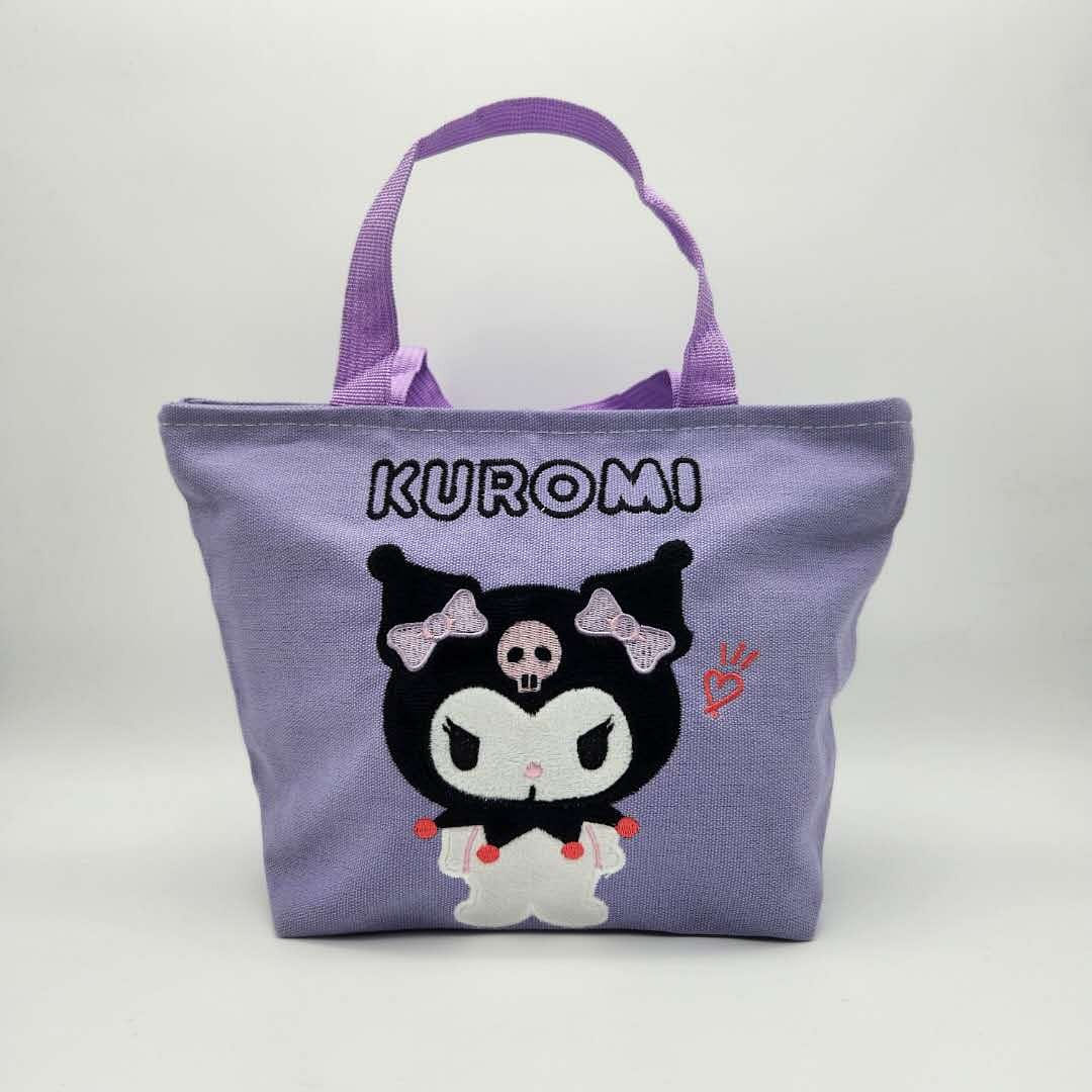 Kuromi Sanrio Cute Canvas Tote Bag, Bento Bag 1 개