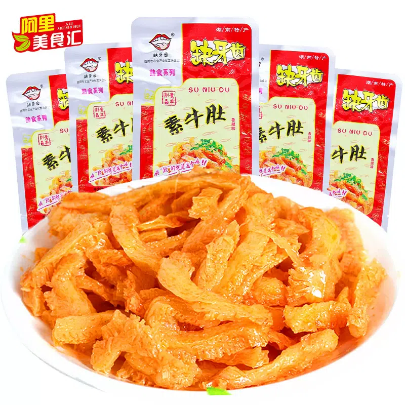 Tooth-deficient tripe, Hunan specialty spicy casual snack 16g*1 bag 16 그램