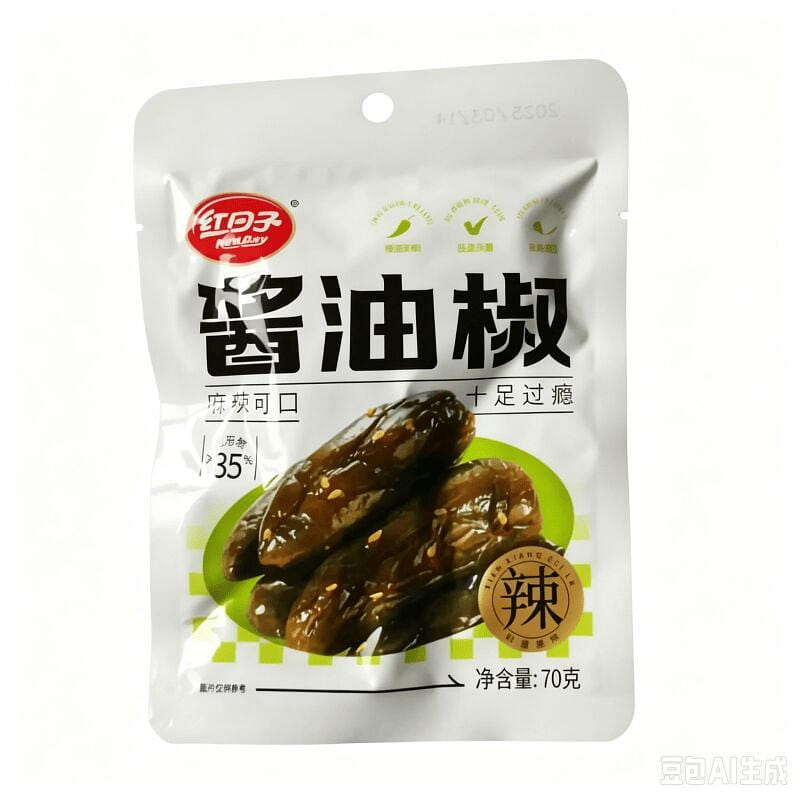 Soy sauce and pepper with pickles 70g in a bag. 70 g