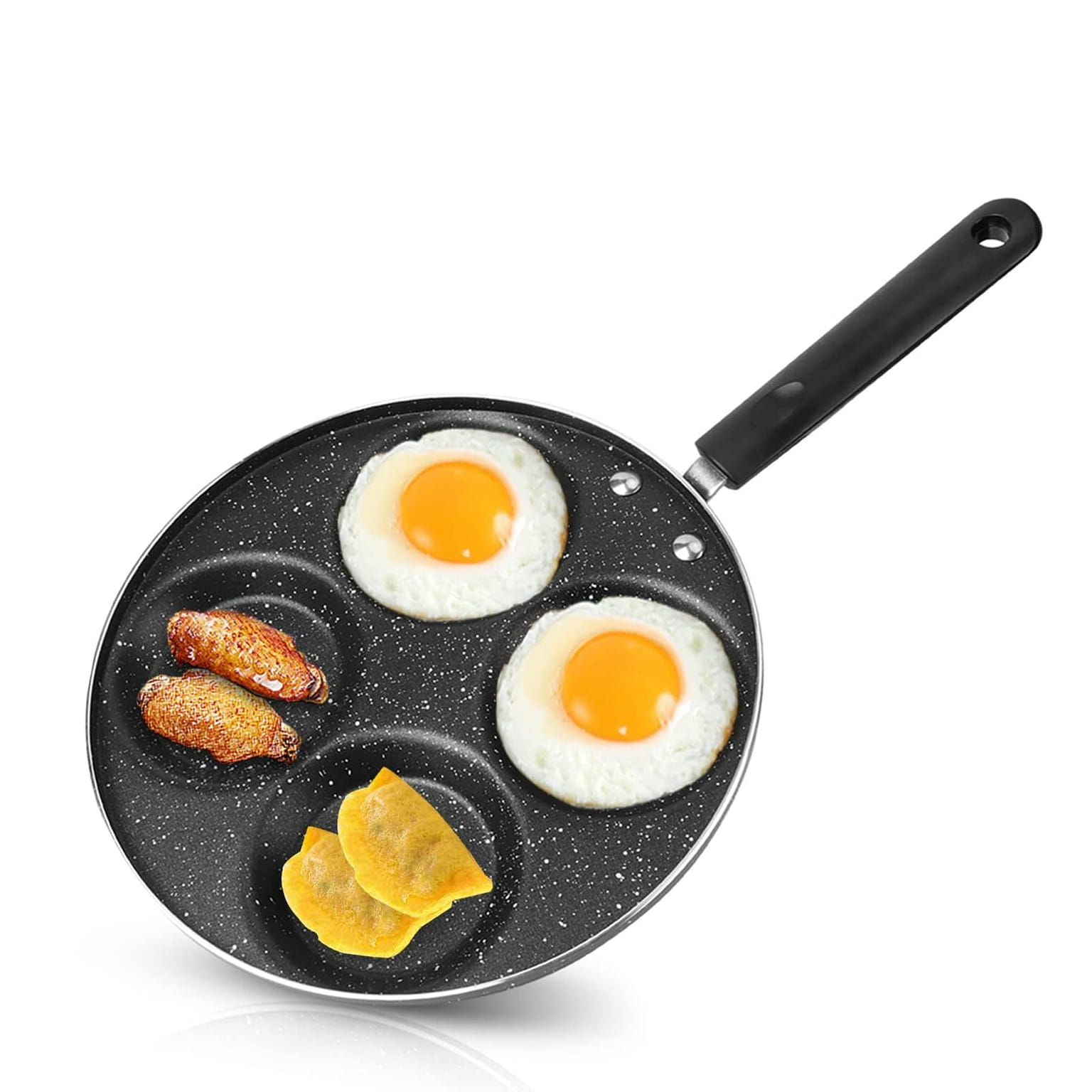 Egg Pan 4-Cup Aluminum Egg Frying Pan Nonstick Omelette Pan Egg Cooker Pan Panca 1 phần