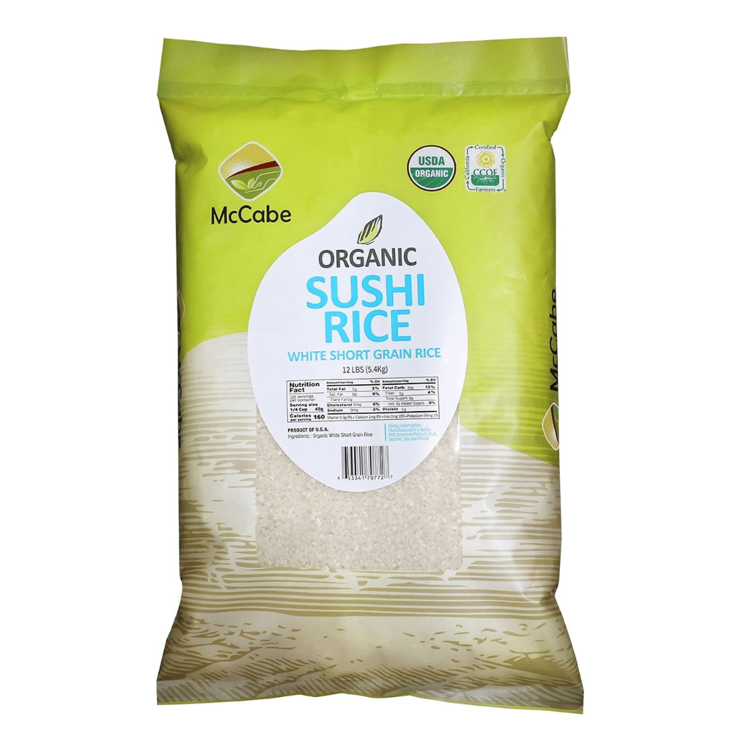 McCabe Organic Sushi Rice 12-Pound, USDA Certified Organic, 12 ポンド