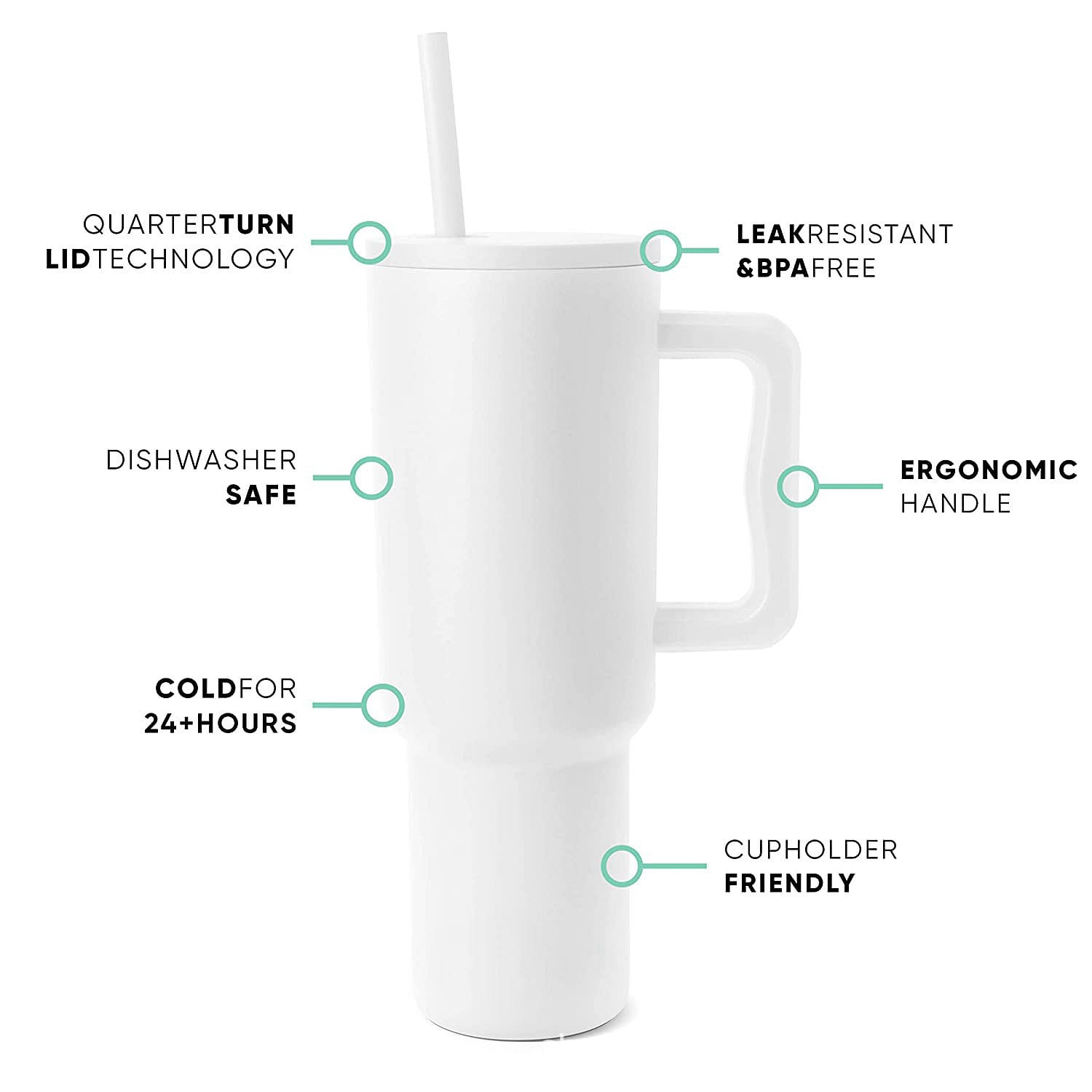 40oz thick handle ice cup coffee cup 304 stainless steel cup 1 ส่วน