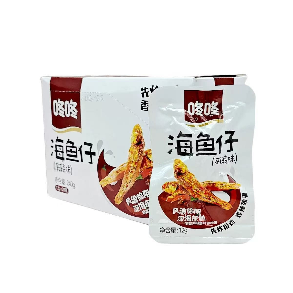 Dongdong Spicy and Numbing Flavor Small Sea Fish 240 กรัม